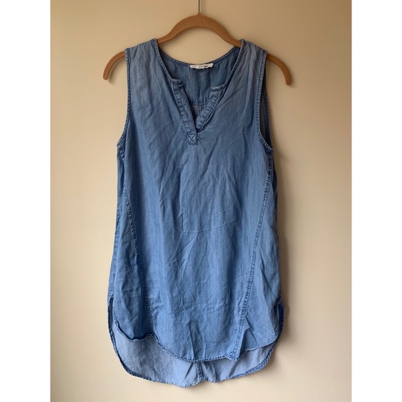 beach lunch lounge chambray dress